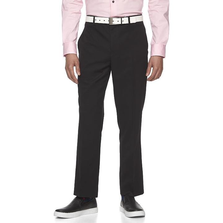 Men's Wd. Ny Slim-fit Black Tuxedo Pants, Size: 34x32