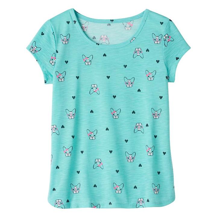 Girls 7-16 & Plus Size So&reg; Crewneck Cutest Tee, Size: 16, Turquoise/blue (turq/aqua)