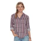 Women's Sonoma Goods For Life&trade; Print Popover Shirt, Size: Medium, Purple