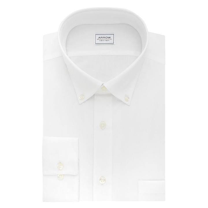 Men's Arrow Athletic-fit Dress Shirt, Size: 2x-34/35, White