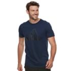 Men's Adidas Stitched Logo Tee, Size: Medium, Blue (navy)