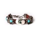 Women's Michigan State Spartans Turquoise Flower Bracelet, Brown