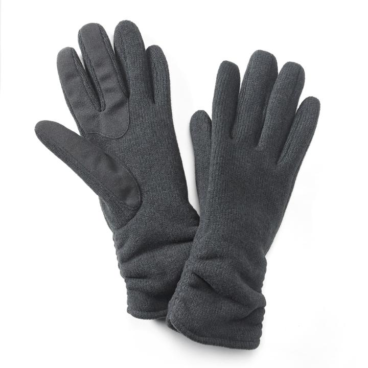 Apt. 9&reg; Sweater-knit Tech Gloves, Women's, Size: S-m, Grey Other