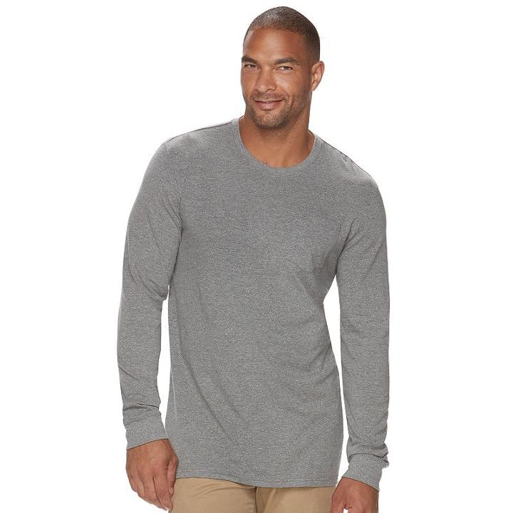 Big & Tall Sonoma Goods For Life&trade; Flexwear Slim-fit Stretch Crewneck Tee, Men's, Size: Xxl Tall, Black