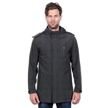 Men's Tahari Elements Stretch Softshell Hooded Jacket, Size: Xl, Grey (charcoal)