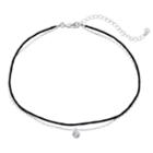 Lc Lauren Conrad Cubic Zirconia Solitaire Double Strand Choker Necklace, Women's, Silver