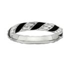 Stacks And Stones Sterling Silver Stack Ring, Women's, Size: 9, Black