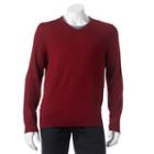 Big & Tall Apt. 9&reg; Modern-fit Merino V-neck Sweater, Men's, Size: 3xb, Red