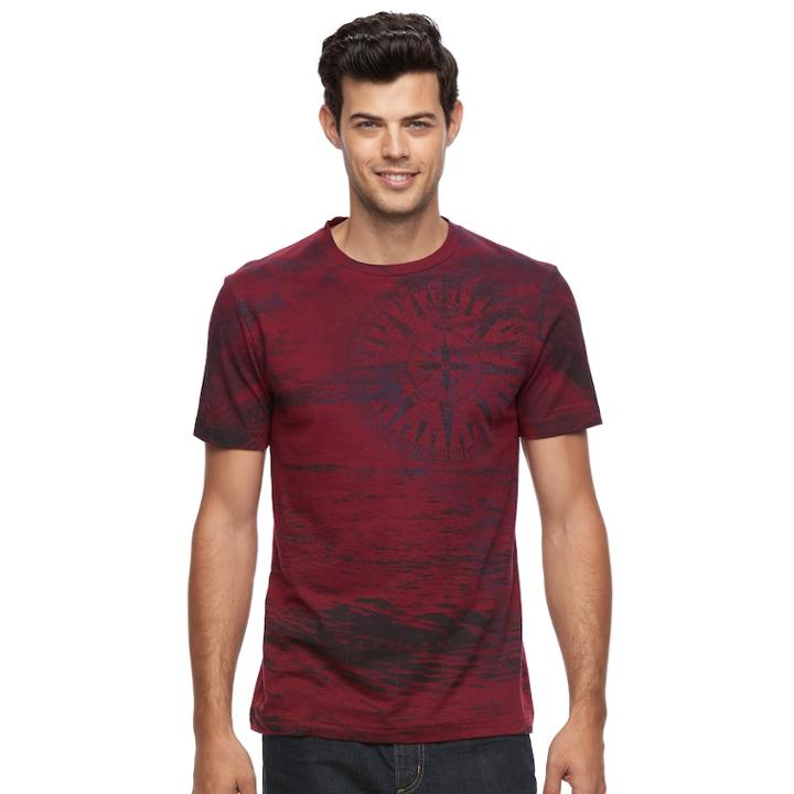 Men's Apt. 9&reg; World Traveler Tee, Size: Large, Dark Red