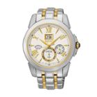 Seiko Men's Le Grand Sport Two Tone Stainless Steel Kinetic Watch, Multicolor