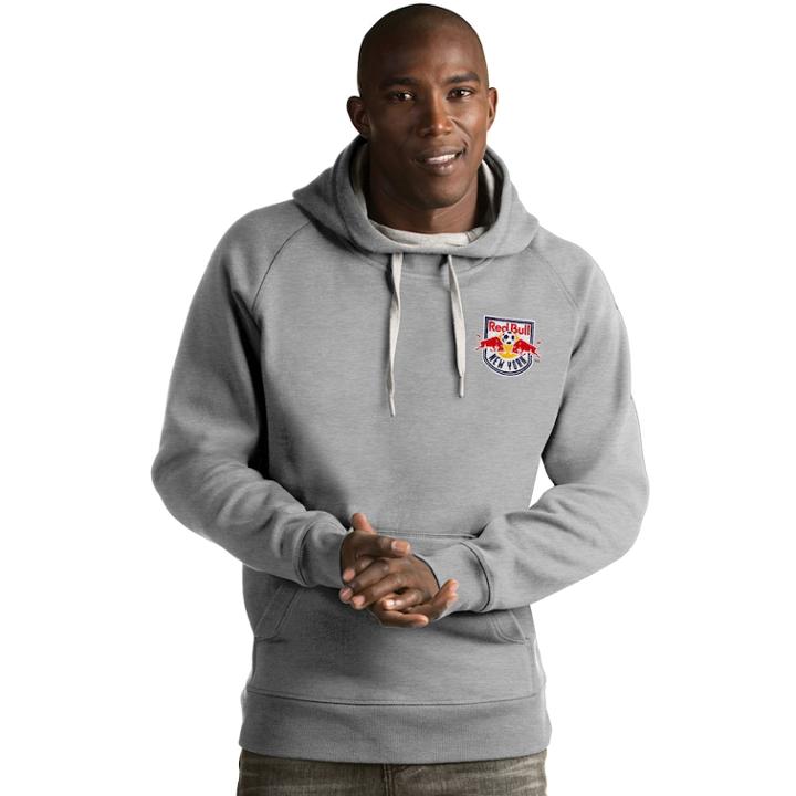 Men's Antigua New York Red Bulls Victory Pullover Hoodie, Size: Small, Light Grey