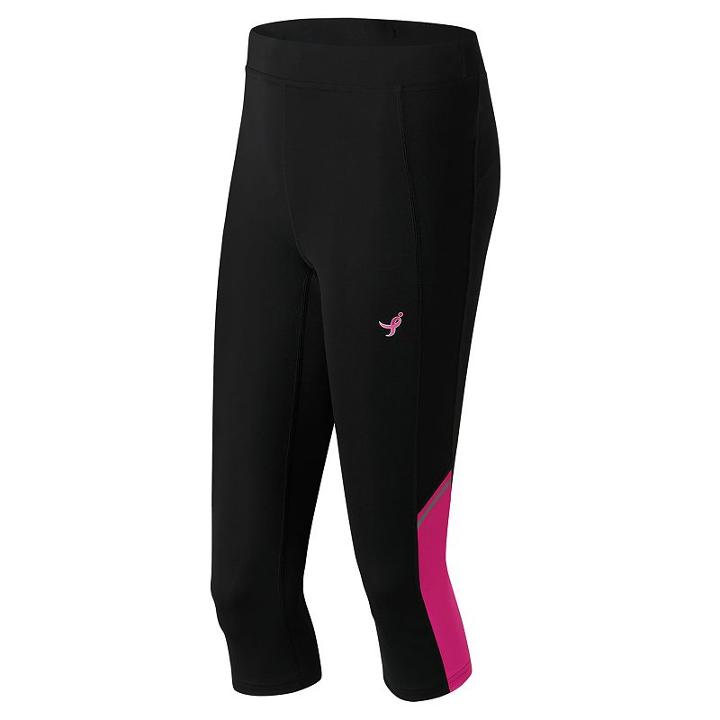 Women's New Balance Lace Up For The Cure Accelerate Capri Running Tights, Size: Large, Grey Other