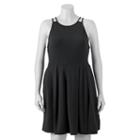Juniors' Plus Size So&reg; Textured Skater Dress, Girl's, Size: 2xl, Black