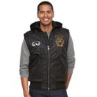 Men's Xray Slim-fit Hooded Military Vest, Size: Medium, Black