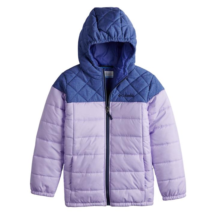 Girls 4-18 Columbia Puzzle Lake Heavyweight Puffer Jacket, Size: M(10-12), Drk Purple