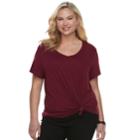 Juniors' Plus Size So&reg; Relaxed Pocket Tee, Teens, Size: 2xl, Dark Pink