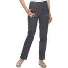 Women's Croft & Barrow&reg; Classic Pull-on Tapered-leg Jeans, Size: L Long, Med Grey