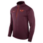 Men's Nike Virginia Tech Hokies Quarter-zip Therma Top, Size: Xl, Red