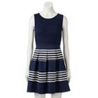 Juniors' Speechless Striped Skater Dress, Girl's, Size: Medium, Ovrfl Oth