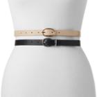 Women's Apt. 9&reg; 2-for-1 Belt Set, Size: Large, Grey Other