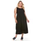 Plus Size Croft & Barrow&reg; Smocked Challis Dress, Women's, Size: 1xl, Black
