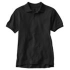 Boys 8-20 Chaps Solid Pique School Uniform Polo, Boy's, Size: 10, Black