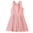 Girls Plus Size Lilt Striped Skater Dress, Size: 14 1/2, Light Pink