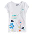 Girls 4-10 Jumping Beans&reg; Slubbed Graphic Tee, Size: 8, White