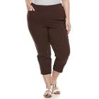 Plus Size Apt. 9&reg; Textured Millennium Capris, Women's, Size: 22 W, Med Brown