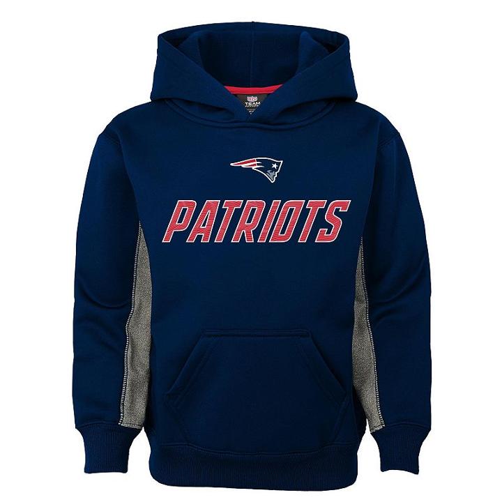 Boys 4-7 New England Patriots Energy Performance Hoodie, Boy's, Size: S(4), Blue (navy)