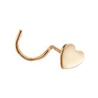 10k Gold 4mm Heart Nose Stud, Women's