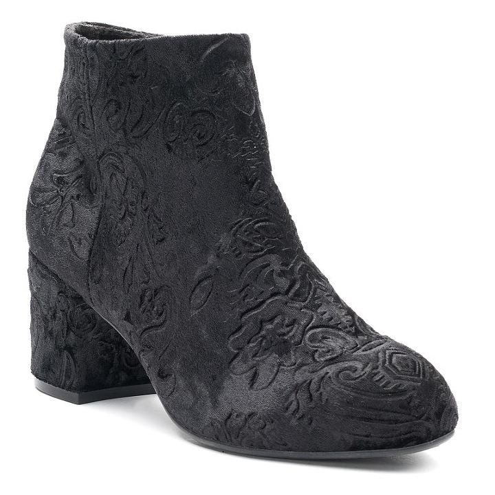 So&reg; Magazine Women's Velvet Ankle Boots, Size: Medium (6.5), Oxford