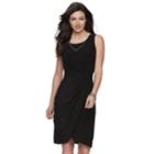 Women's Jennifer Lopez Pleated Tulip-hem Dress, Size: Xs, Black