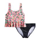 Girls 7-16 & Plus So&reg; 2-pc Butterfly Tankini Swimsuit Set, Size: 7-8, Light Pink