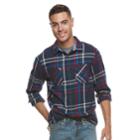 Men's Urban Pipeline&reg; Awesomely Soft Ultimate Plaid Flannel Shirt, Size: Large, Blue (navy)