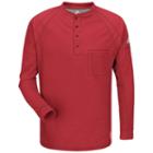 Men's Bulwark Iq Series&trade; Comfort Knit Henley, Size: Xxl, Red