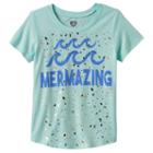 Girls 7-16 Mermazing Foil Graphic Tee, Girl's, Size: Medium, Lt Green