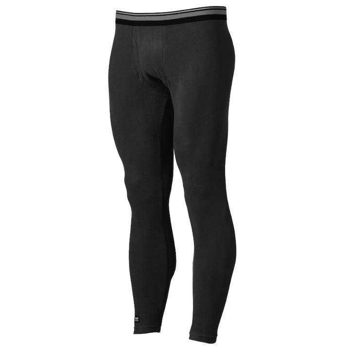 Men's Heat Holders Microfleece Base Layer Performance Pants, Size: Large, Black