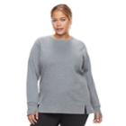 Plus Size Tek Gear&reg; Crew Sweatshirt, Women's, Size: 2xl, Med Grey