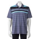 Men's Pebble Beach Classic-fit Striped Performance Golf Polo, Size: Small, Blue Other