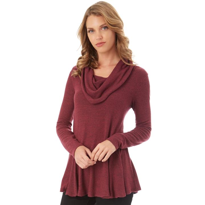 Women's Apt. 9&reg; Cowlneck Swing Top, Size: Xlrg Av/rg, Purple Oth