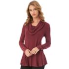 Women's Apt. 9&reg; Cowlneck Swing Top, Size: Xlrg Av/rg, Purple Oth