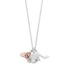 Disney's Cinderella Silver Plated Crystal Inspirational Pendant, Women's, White