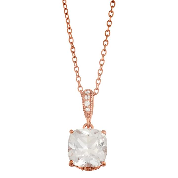 Lily & Lace Cubic Zirconia Solitaire Pendant, Women's, White
