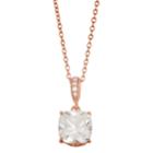 Lily & Lace Cubic Zirconia Solitaire Pendant, Women's, White