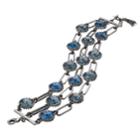 Simply Vera Vera Wang Round Stone Chain Link Multi Strand Bracelet, Women's, Blue