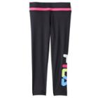 Girls 7-16 Fila Sport&reg; Fila Graphic Capri Leggings, Girl's, Size: S(8), Black