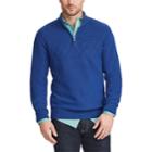 Men's Chaps Regular-fit Textured Quarter-zip Pullover, Size: Xl, Blue