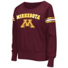 Women's Campus Heritage Minnesota Golden Gophers Wiggin' Fleece Sweatshirt, Size: Large, Dark Red