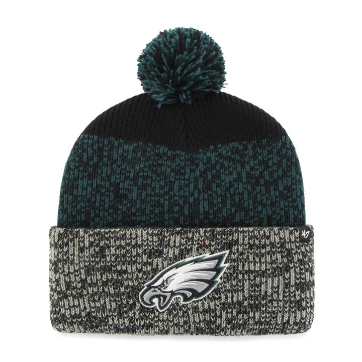 Adult '47 Brand Philadelphia Eagles Static Cuff Knit Hat, Men's, Black